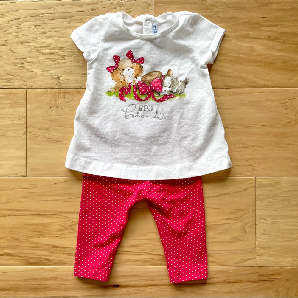 Mayoral Brand, Baby girl 2-piece printed set